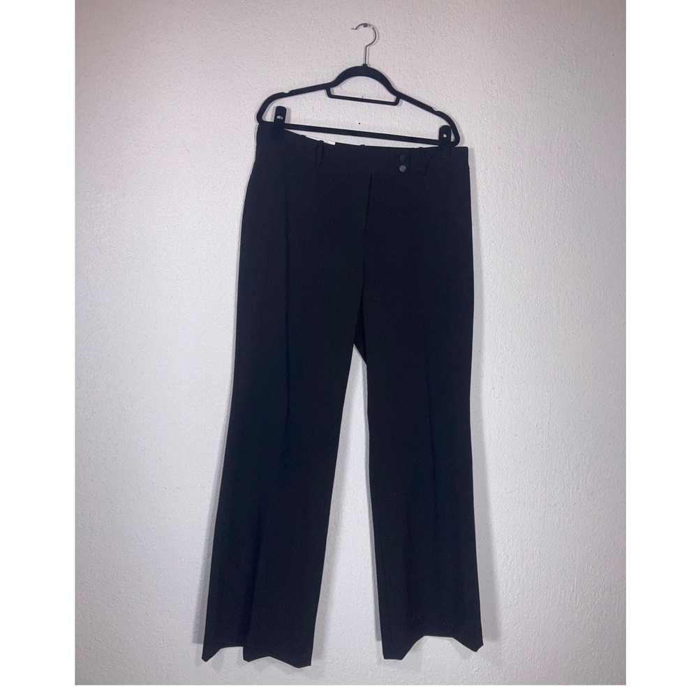 Calvin Klein Womens Curvy Fit Trouser Leg Black Dress Pants Size 14 NWT S2PL4610